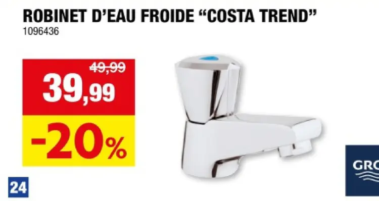 Offre: Robinet d'eau froide "costa trend"