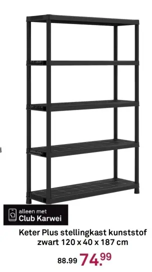 Aanbieding: Keter Plus stellingkast kunststof