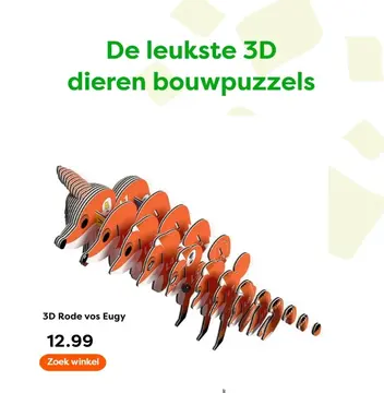 Aanbieding: 3D Rode vos Eugy