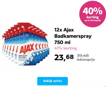 Aanbieding: 12x Ajax Badkamerspray