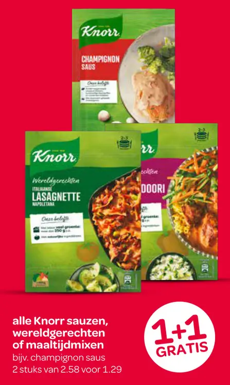 Aanbieding: Knorr sauzen, wereldgerechten of maaltijdmixen