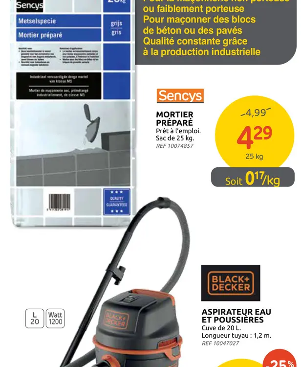 Promotie: Mortier préparé