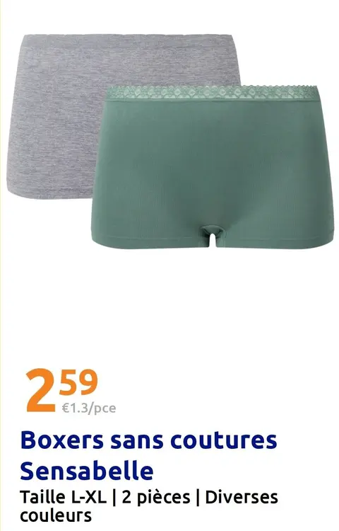 Offre: Boxers sans coutures