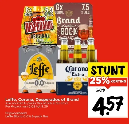 Aanbieding: Leffe, Corona, Desperados of Brand