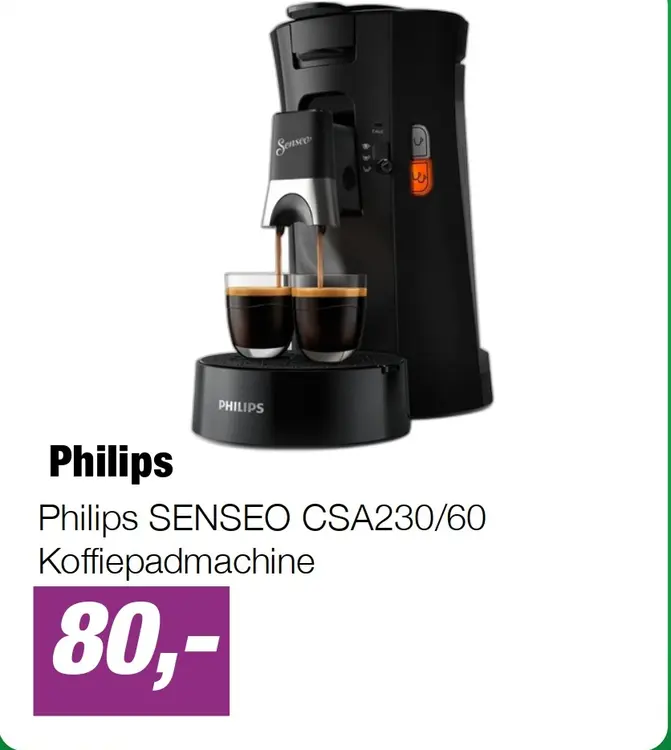 Aanbieding: Philips SENSEO CSA230/60 Koffiepadmachine