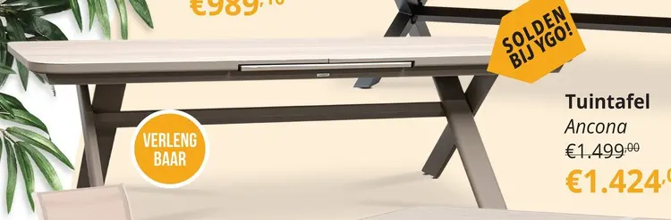 Promotie: Tuintafel Ancona