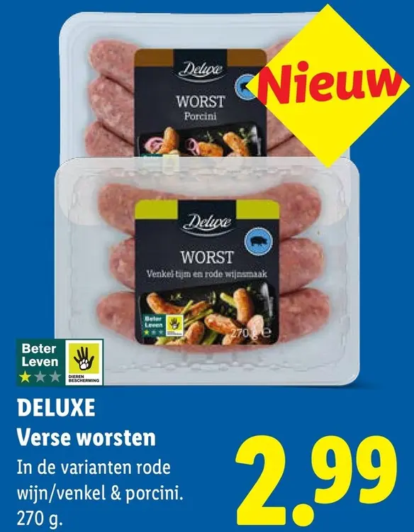 Aanbieding: DELUXE Verse worsten