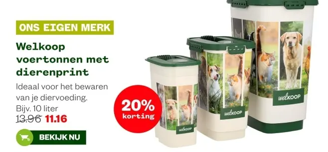 Aanbieding: Voertonnen met dierenprint