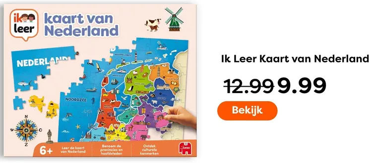 Aanbieding: Ik Leer Kaart van Nederland