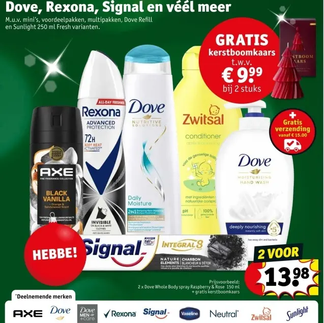 Promotie: Dove, Rexona, Signal en véél meer
