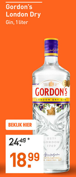 Aanbieding: Gordon's London Dry 100CL Mixen