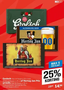 Aanbieding: Grolsch Krat