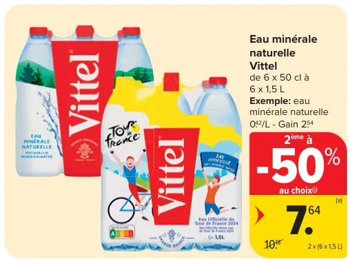 Offre: Eau minérale naturelle