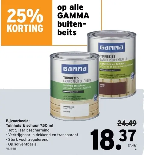 Promotie: Tuinbeits Lasure pour Extérieur