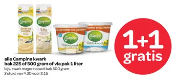 Aanbieding: Campina kwark of vla