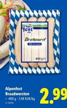 Aanbieding: Alpenfest Braadworsten