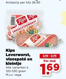 Aanbieding: Leverworst, vleespaté en kleintje