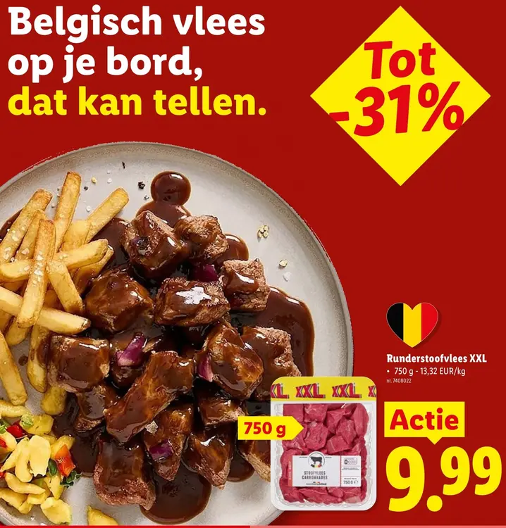 Promotie: Runderstoofvlees XXL