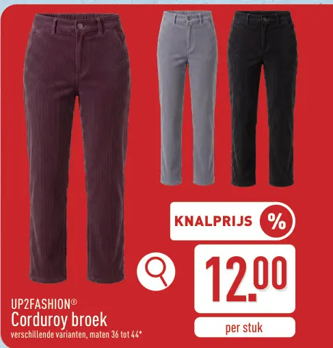 Promotie: Corduroy broek