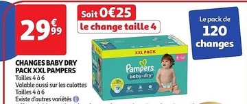 Aanbieding: CHANGES BABY DRY PACK XXL PAMPERS