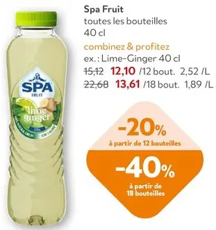 Offre: Spa Fruit toutes les bouteilles