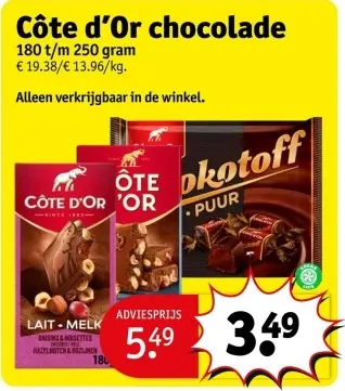 Aanbieding: chocolade