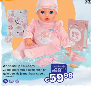 Aanbieding: Annabell pop 43cm
