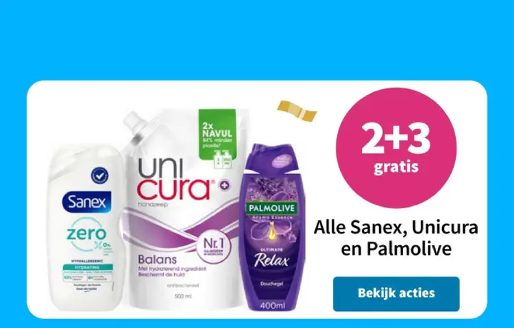 Aanbieding: Sanex, Unicura en Palmolive