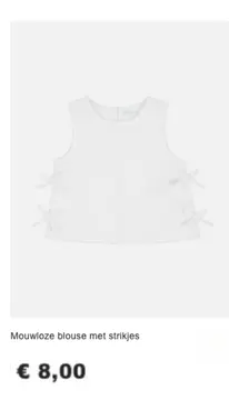 Aanbieding: Mouwloze blouse met strikjes