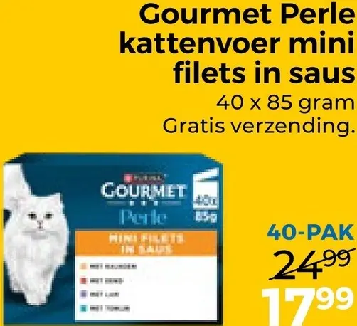Aanbieding: Gourmet Perle Kattenvoer mini filets in saus