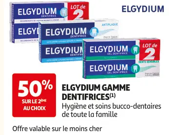 Offre: Elgydium gamme dentifrices