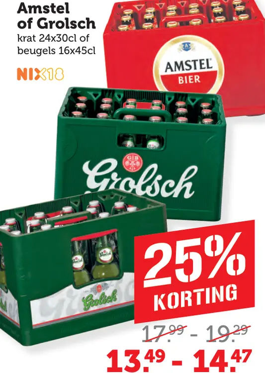 Aanbieding: Amstel of Grolsch
