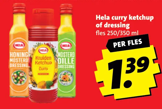 Aanbieding: Hela curry ketchup of dressing