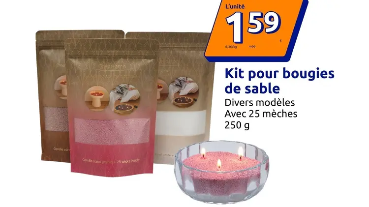Offre: Kit pour bougies de sable