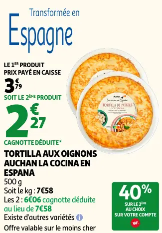 Promotie: Tortilla aux oignons