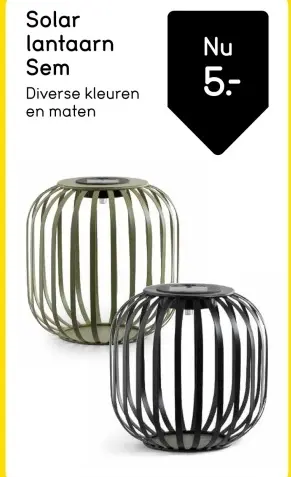 Aanbieding: Solar lantaarn Sem