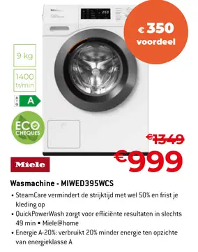 Aanbieding: Wasmachine - MIWED395WCS