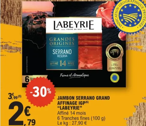Offre: Jambon Serrano Grand Affinage IGP