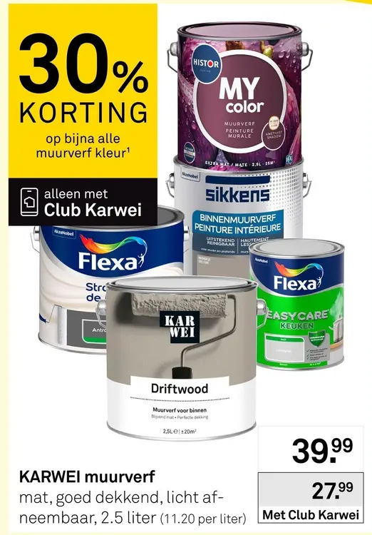 Aanbieding: KARWEI muurverf
