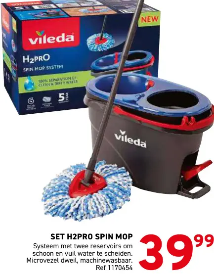 Promotie: Set H2Pro Spin Mop