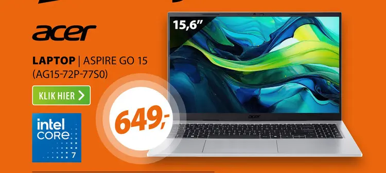 Aanbieding: Acer Aspire Go 15 (AG15-72P-77S0)