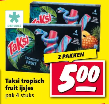Aanbieding: Taksi tropisch fruit ijsjes