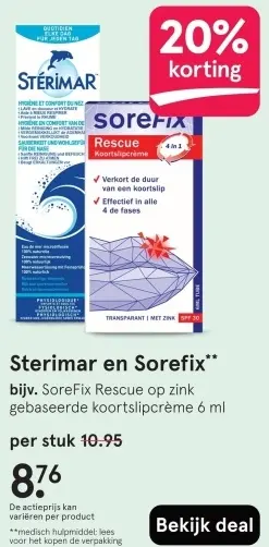 Aanbieding: Sterimar en Sorefix