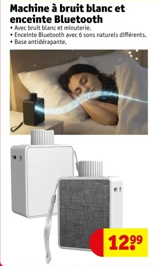 Offre: Machine à bruit blanc et enceinte Bluetooth