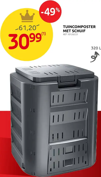 Promotie: Tuincomposter met schuif