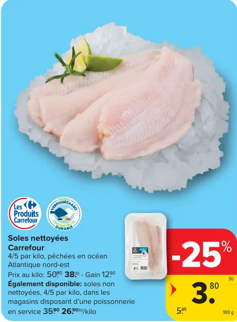 Offre: Soles nettoyées