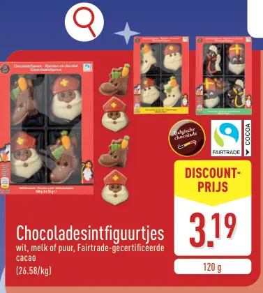 Aanbieding: Chocoladesintfiguurtjes
