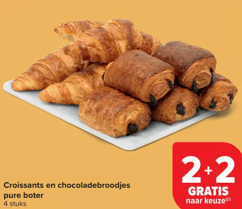 Promotie: Croissants en chocoladebroodjes pure broodjes