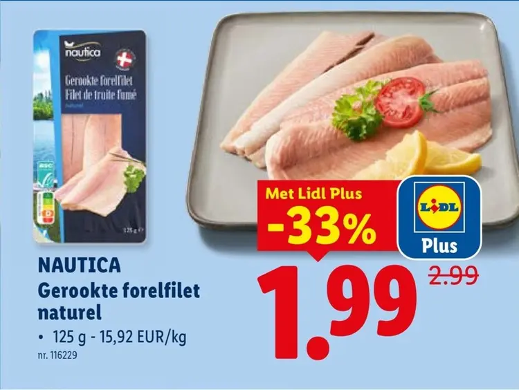 Promotie: Gerookte forelfilet naturel