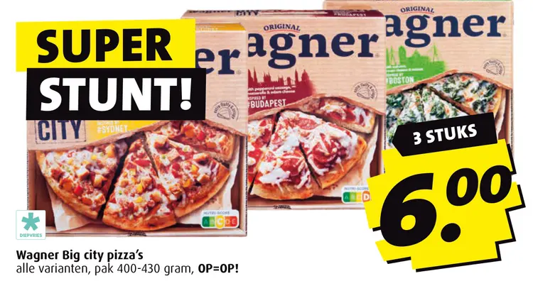 Aanbieding: Big city pizza's